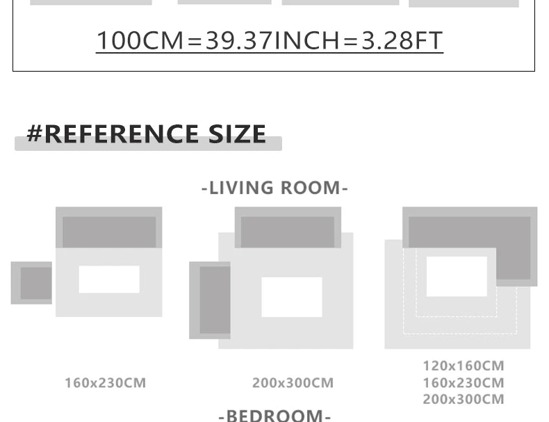 Tapis Géométrique Luxe et Doux pour Chambre – Référence : 457821