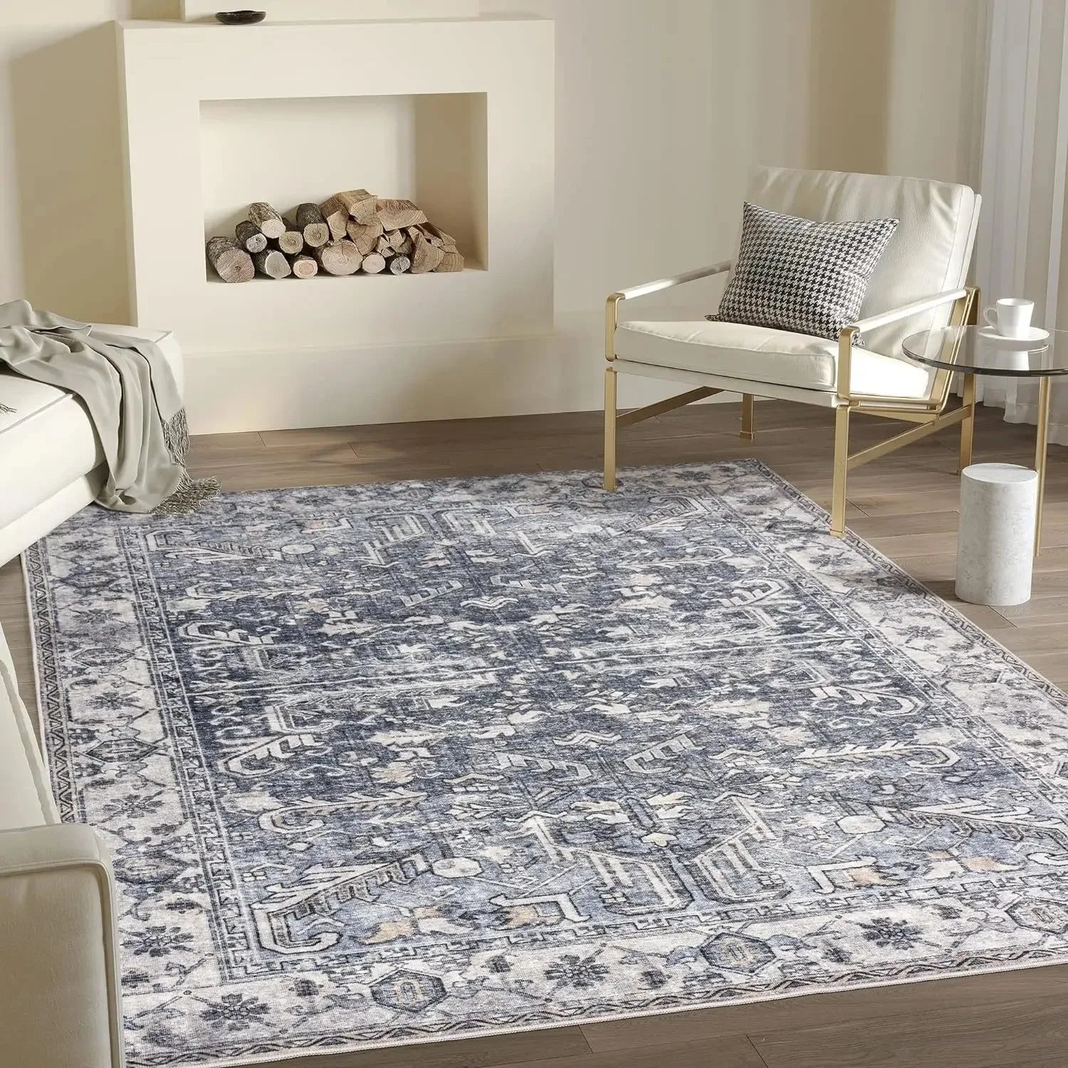 Tapis Bohème / Oriental Vintage et anti-dérapant – Référence : 472839