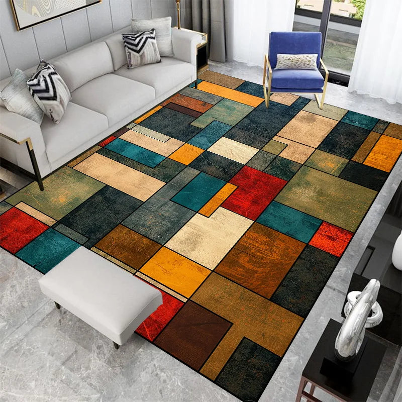 Tapis Géométrique Nordique Doux et Antidérapant – Référence : 583472