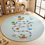 Tapis Rond Enfant Ludique Géométrique – Référence : 104693