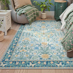 Tapis Floral Papillon Doux et Antidérapant – Référence : 748392