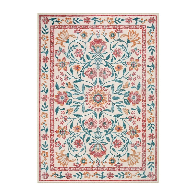Tapis Floral Doux et Lavable en Machine – Référence : 738495