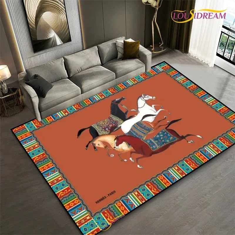 Tapis Horse / Hermes Moderne Ethnique – Référence: 104693