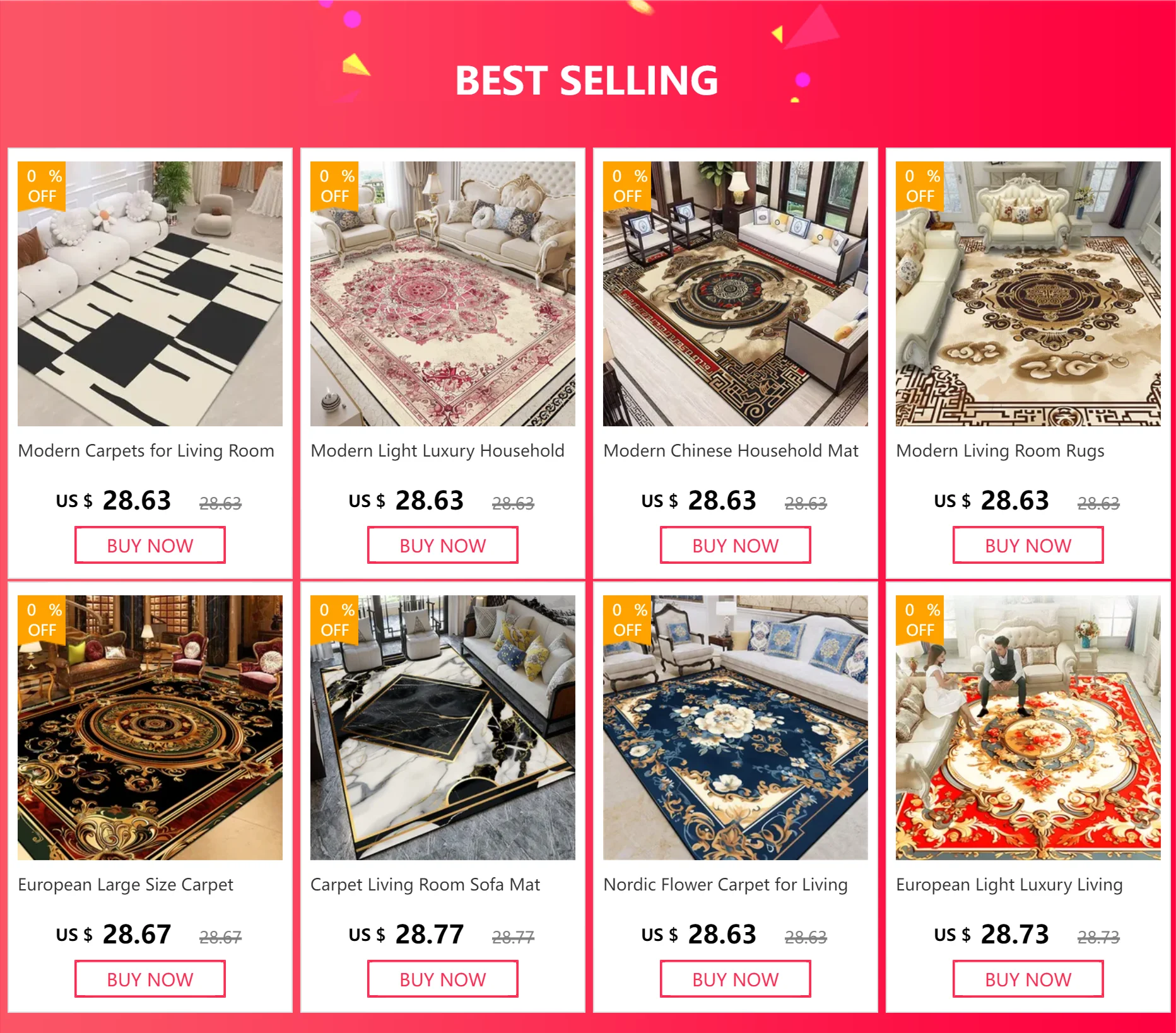 Tapis Géométrique Luxe et Antidérapant – Référence : 482157