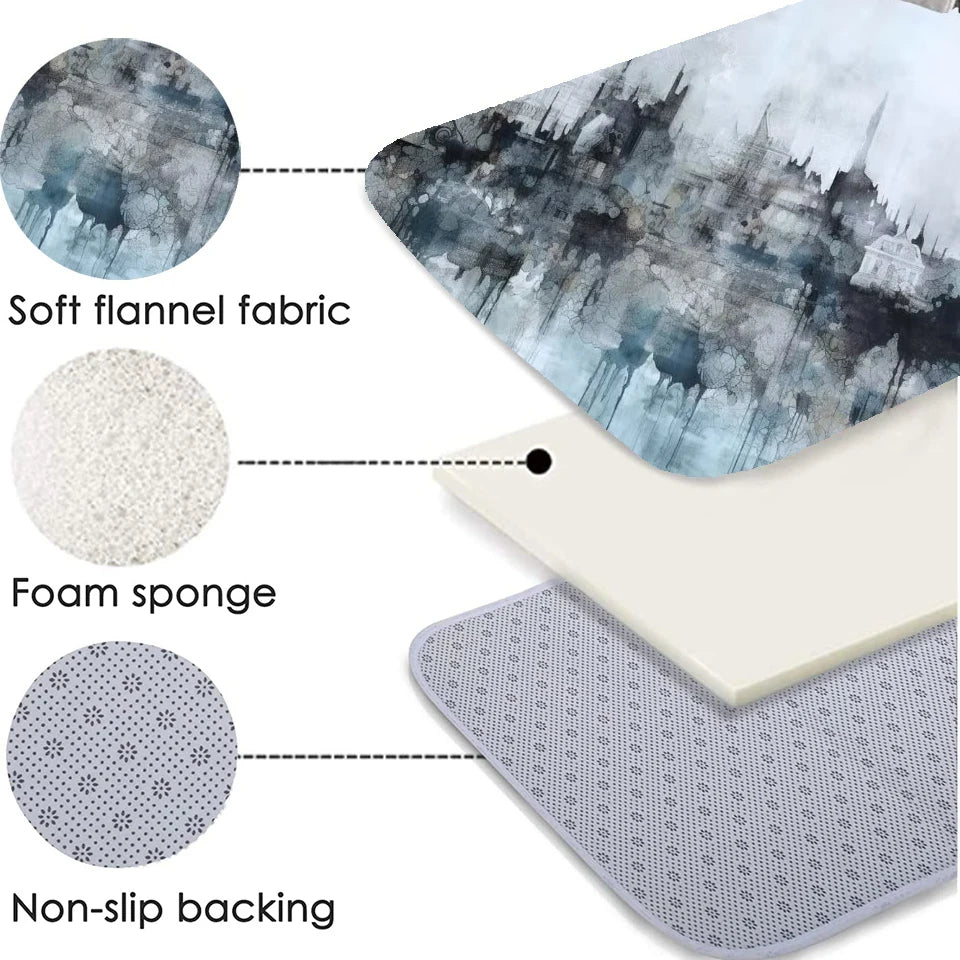 Tapis Géométrique Moderne Antidérapant et Stylé – Référence : 458612