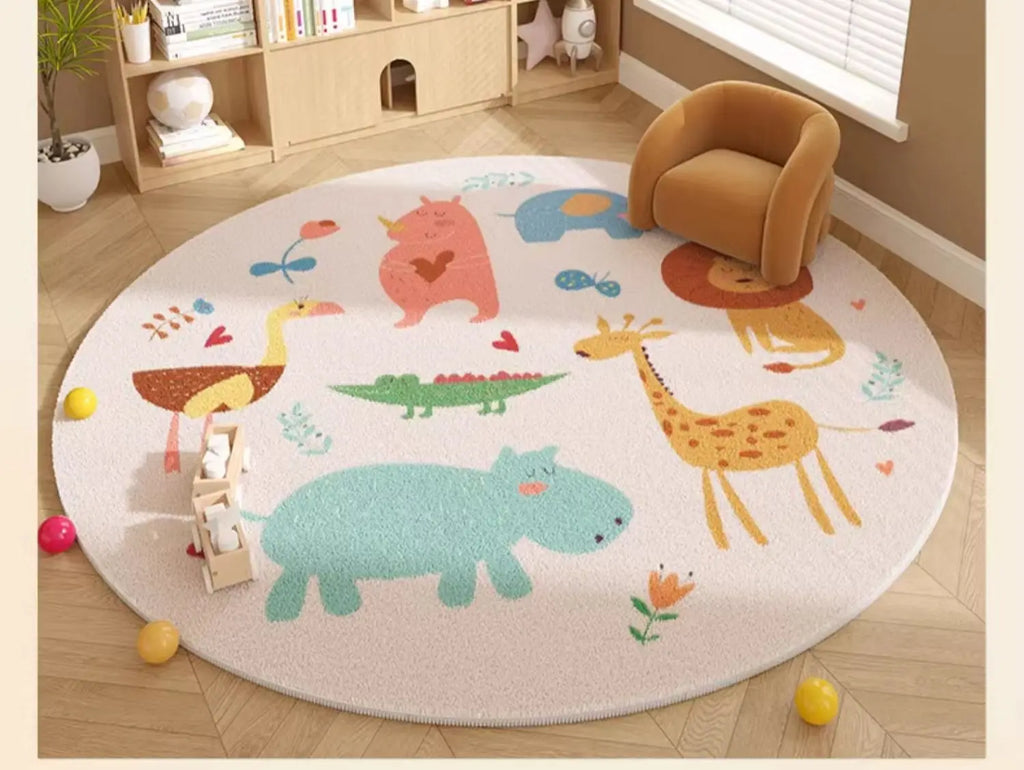 Tapis Rond Enfant Lavable Et Doux – Référence : 104693