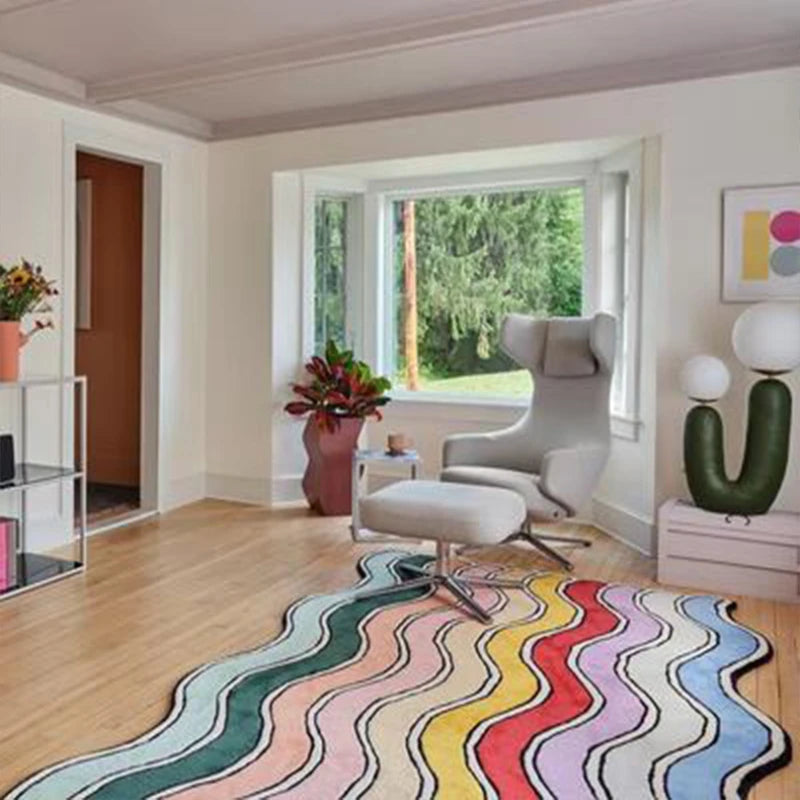 Tapis Géométrique Coloré et Douillet – Référence : 478256