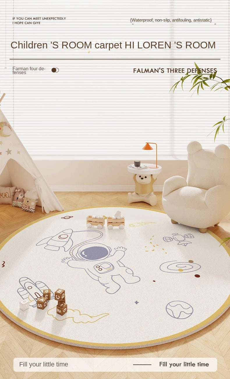 Tapis Rond Enfant Ludique Géométrique - Référence : 104693