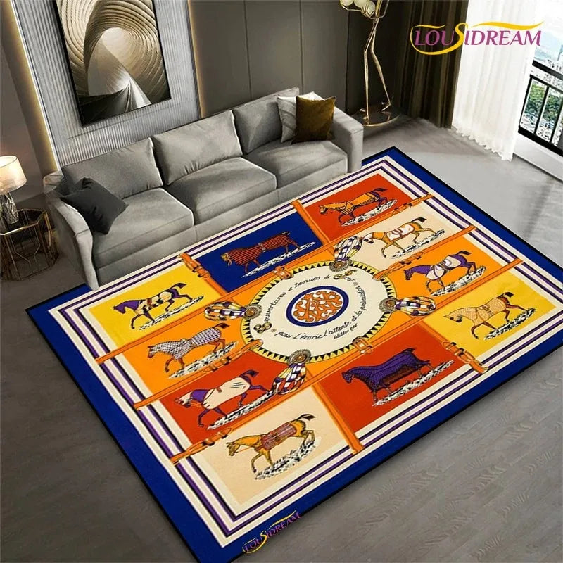 Tapis Cheval / Hermes Moderne Design – Référence: 104693