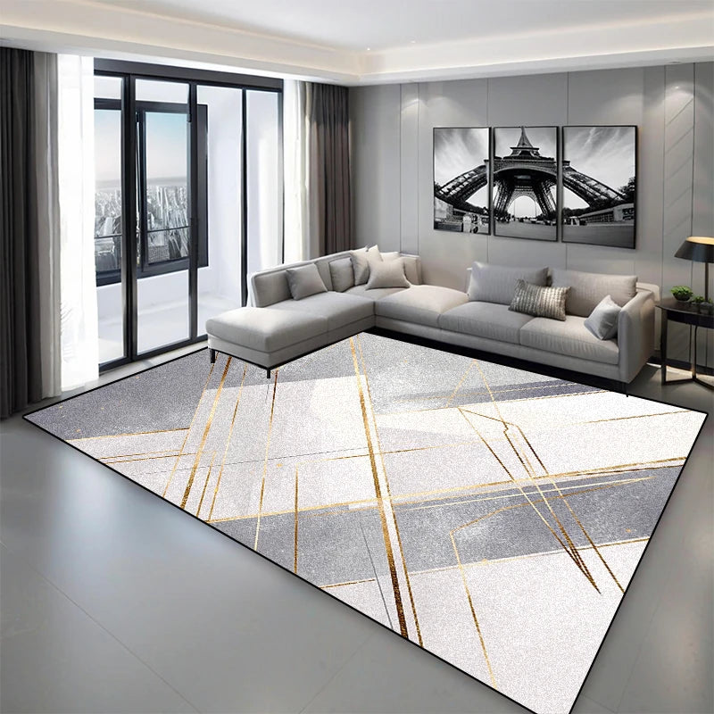 Tapis Géométrique Moderne et Antidérapant – Référence : 237845