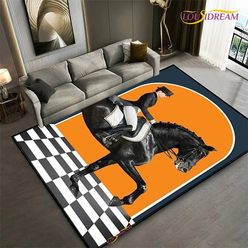 Tapis Cheval / Hermes Moderne Design – Référence: 104693