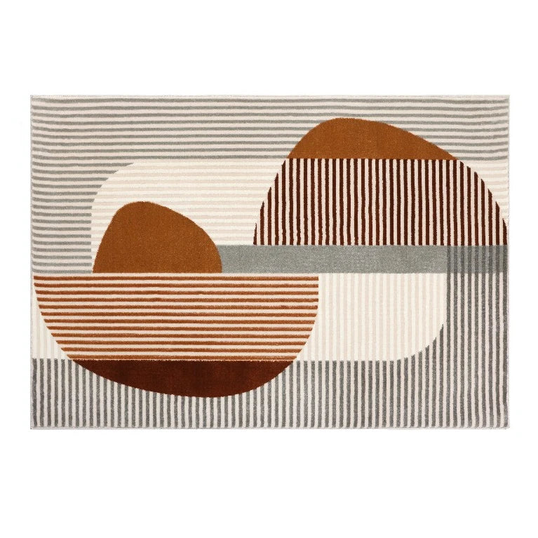 Tapis Géométrique Rayé et Lavable – Référence : 572839