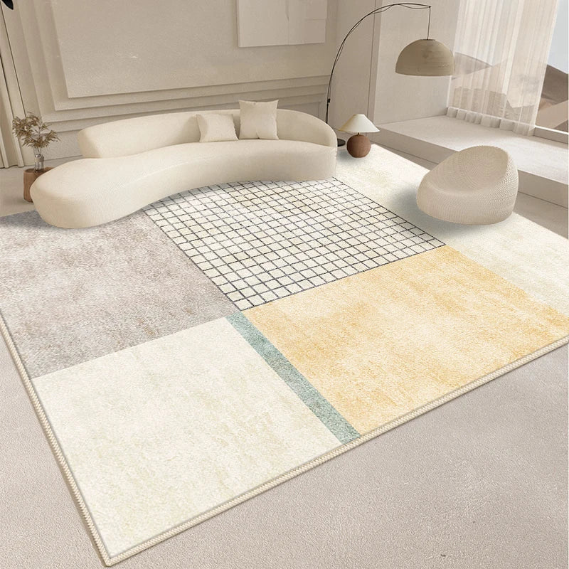 Tapis Géométrique Moderne et Abstrait pour Salon – Référence : 453218