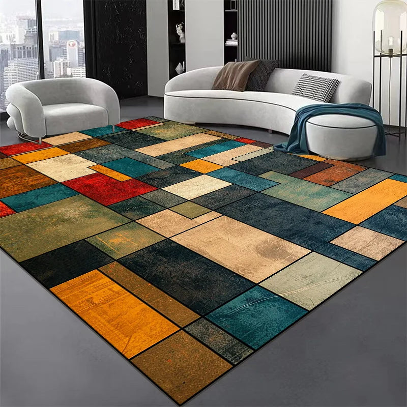 Tapis Géométrique Nordique Doux et Antidérapant – Référence : 583472