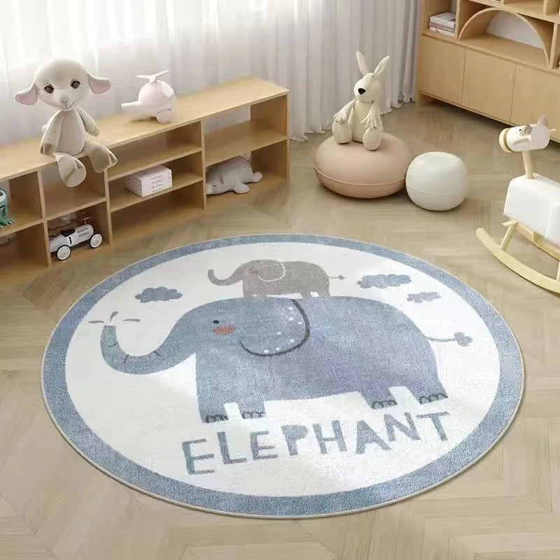 Tapis Rond Enfant Géométrique Élégant – Référence : 987654