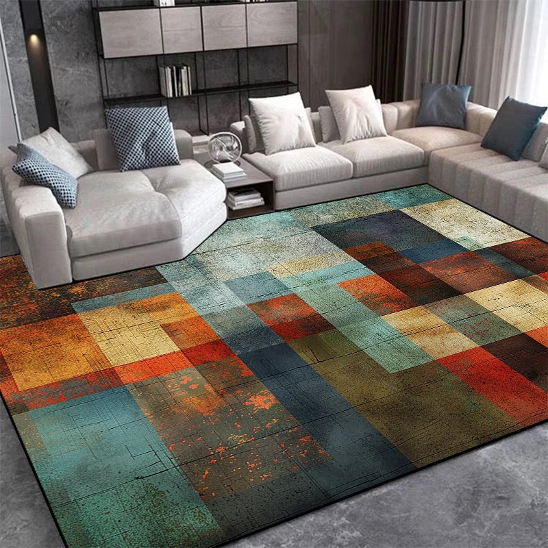 Tapis Géométrique Nordique Doux et Antidérapant – Référence : 583472