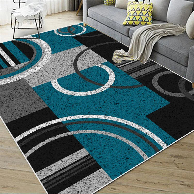Tapis Géométrique Doux et Anti-Dérapant – Référence : 473829