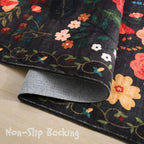 Tapis Floral Rétro Lavable Machine et Doux – Référence : 483216