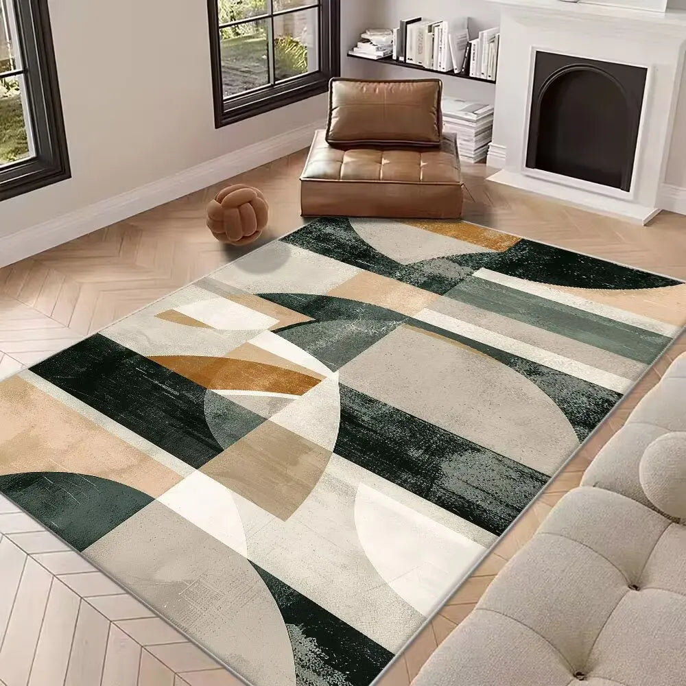 Tapis Géométrique Moderne et Antidérapant – Référence : 452837