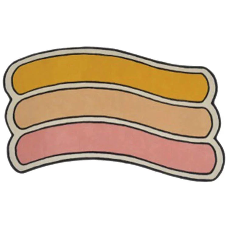 Tapis Géométrique Arc-en-Ciel Doux et Non-glissant – Référence : 672894