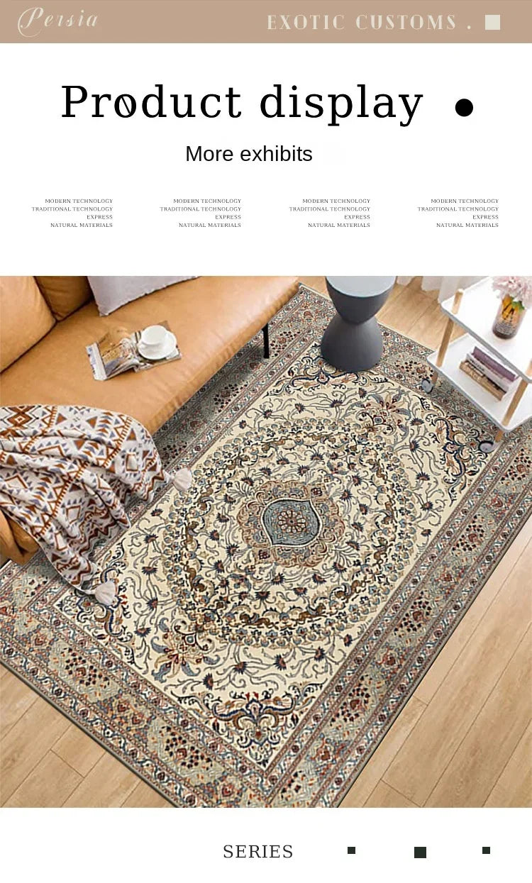 Tapis Bohème / Oriental Luxe Polyester Avec Motif Persan – Référence : 453827