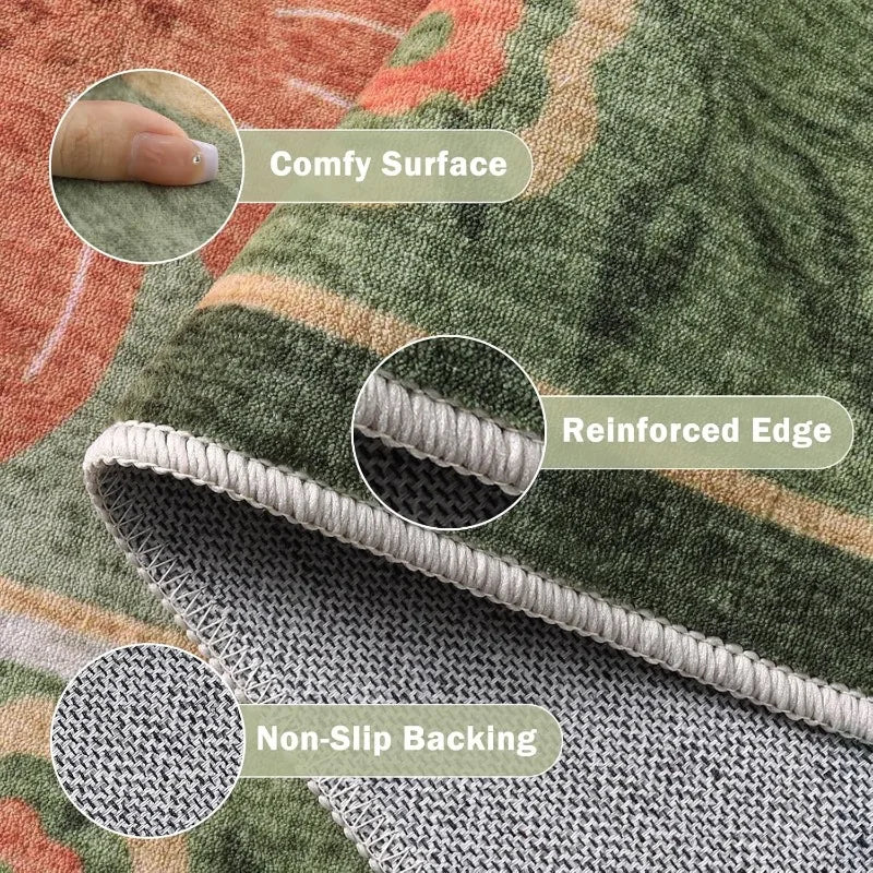 Tapis Floral Rose et Rétro – Référence : 482731