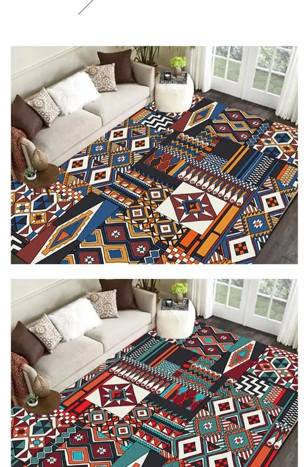 Tapis Bohème / Oriental Résistant à la Saleté et Doux – Référence : 456732