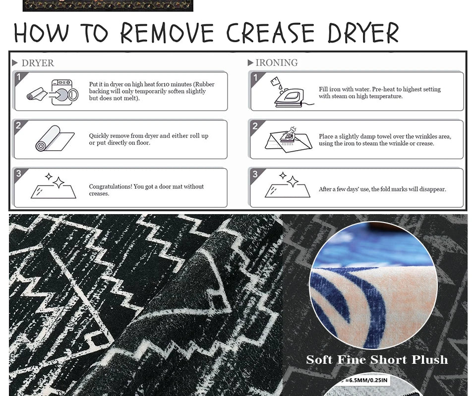 Tapis Floral Doux et Lavable en Machine – Référence : 758294