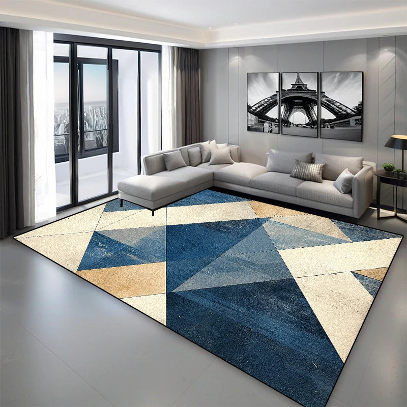 Tapis Géométrique Moderne et Antidérapant – Référence : 237845