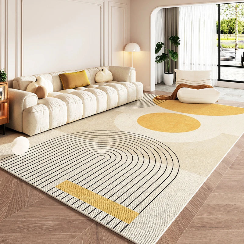 Tapis Géométrique Minimaliste et Lavable – Référence : 583216