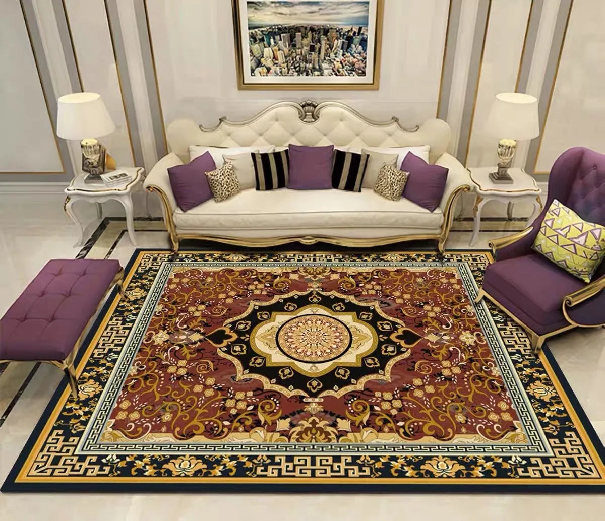 Tapis Bohème / Oriental Doux et Résistant à La Saleté – Référence : 487261