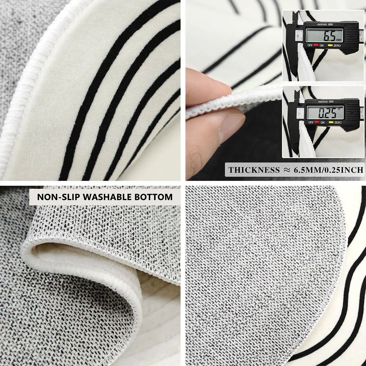 Tapis Floral Doux et Lavable en Machine – Référence : 738495