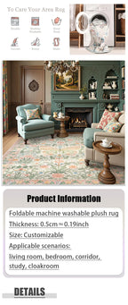 Tapis Floral Papillon Doux et Antidérapant – Référence : 582374