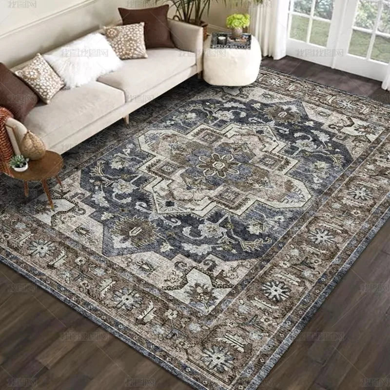Tapis Bohème / Oriental Velours Cristal Antislip et Lavable – Référence : 652483