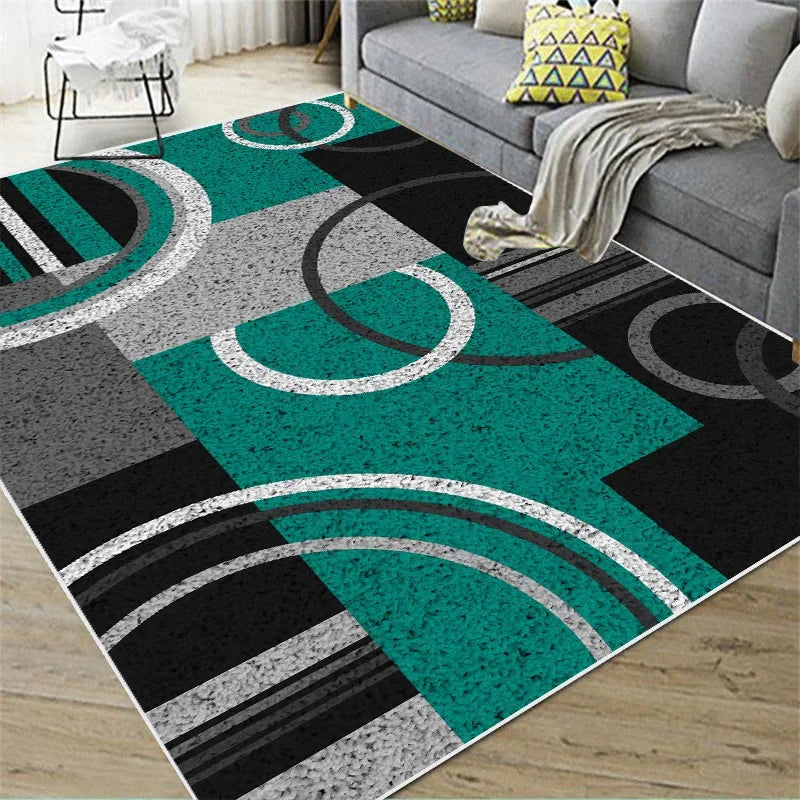 Tapis Géométrique Doux et Anti-Dérapant – Référence : 473829