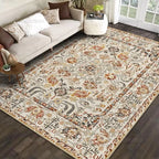 Tapis Bohème / Oriental Velours Cristal Anti-Taches – Référence : 482560