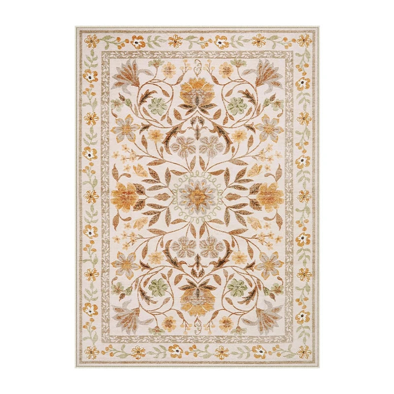 Tapis Floral Doux et Lavable en Machine – Référence : 738495