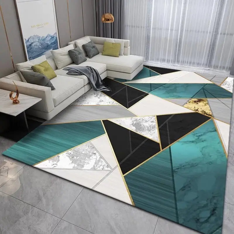 Tapis Géométrique Doux et Antidérapant – Référence : 418762