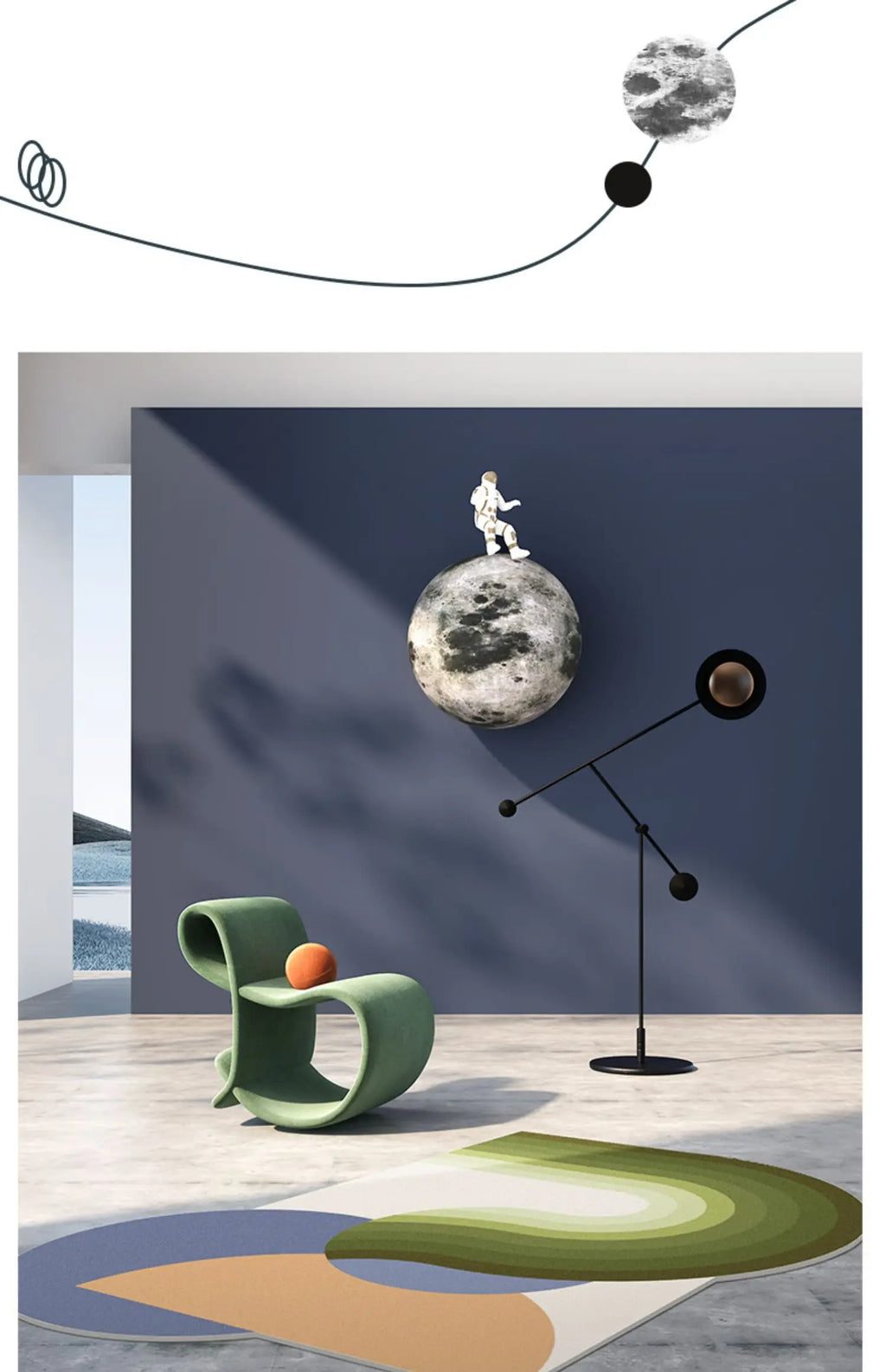 Tapis Géométrique Épais et Antidérapant – Référence : 423587