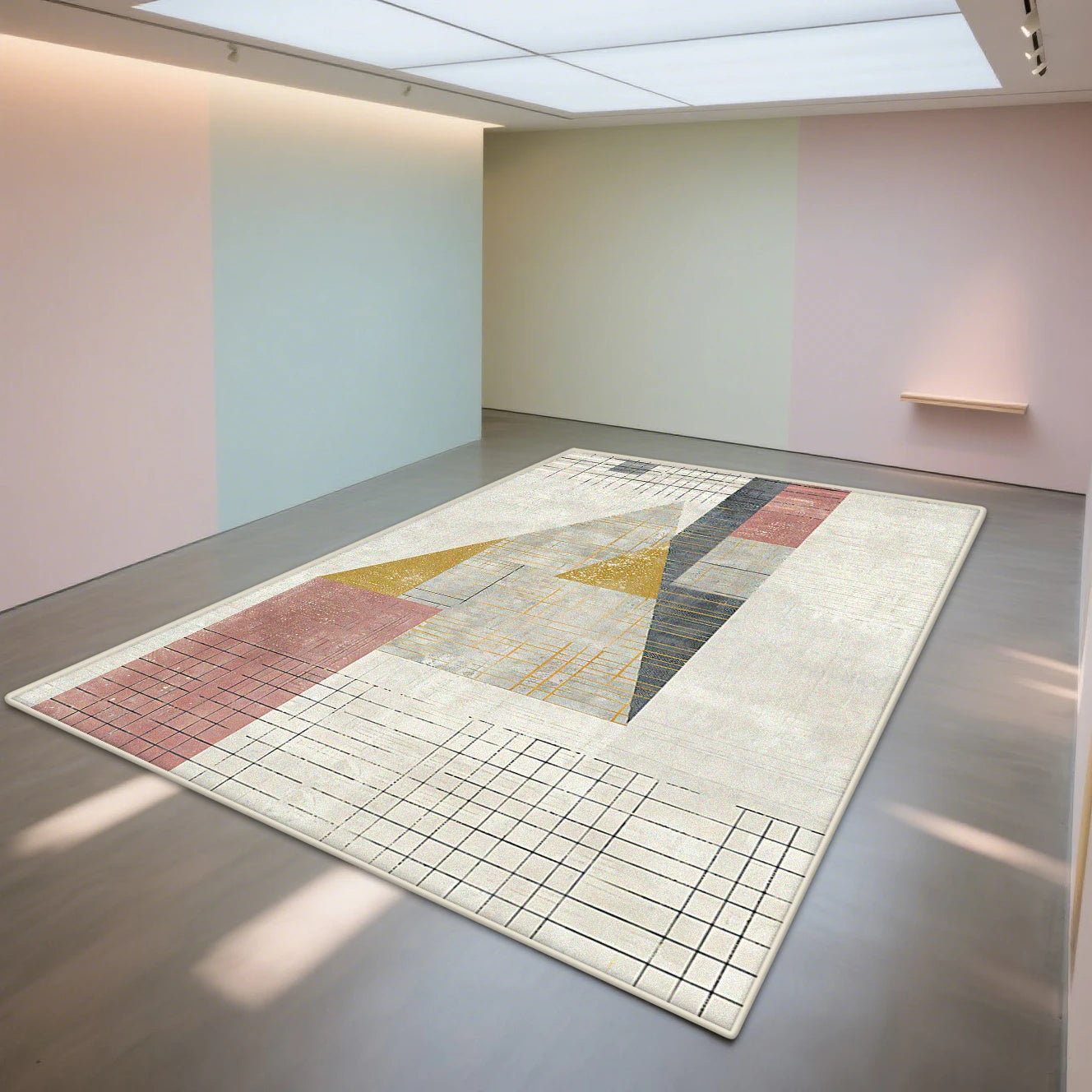 Tapis Géométrique Moderne et Antidérapant – Référence : 483729