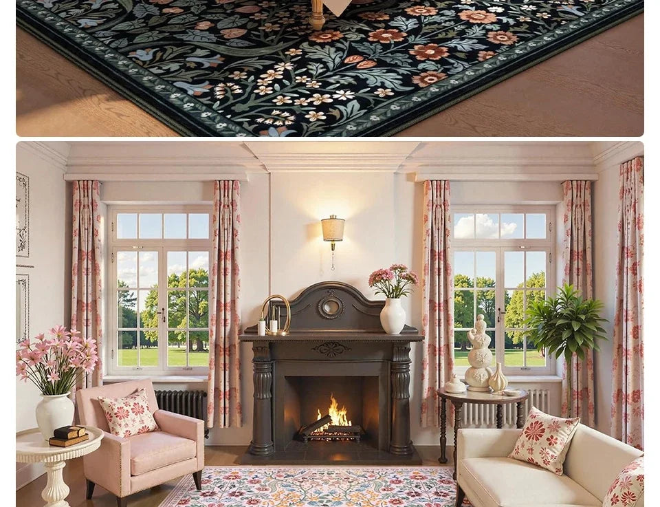 Tapis Floral Bohémien Coloré et Doux – Référence : 587134