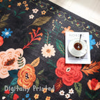 Tapis Floral Rétro Doux et Antidérapant – Référence : 582470
