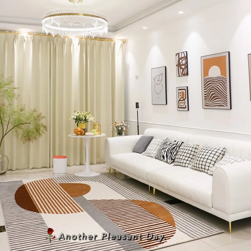Tapis Géométrique Doux et Lavable en Polyester – Référence : 572964