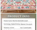Tapis Floral Doux et Lavable en Machine – Référence : 738495