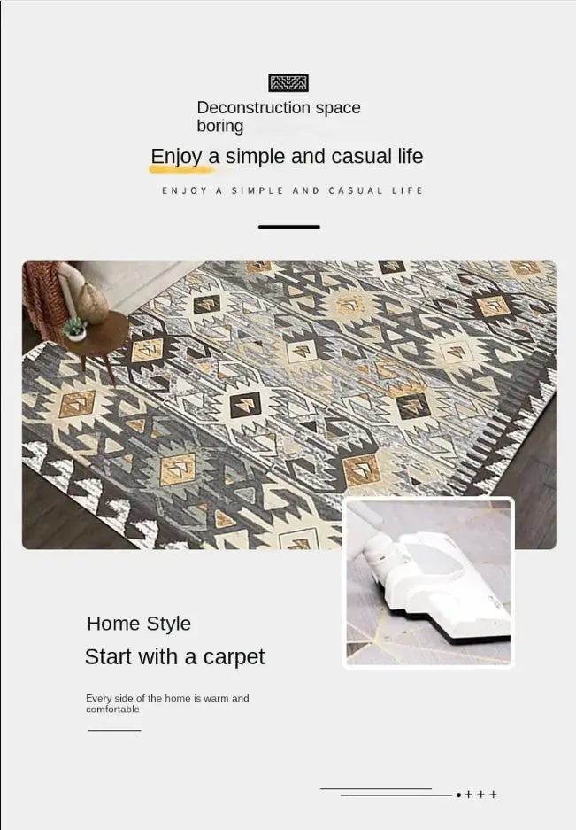 Tapis Bohème / Oriental Velours Antidérappant et Lavable – Référence : 582461