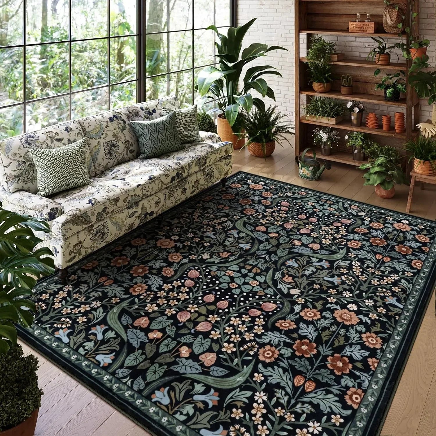 Tapis Floral Bohémien Coloré et Doux – Référence : 587134