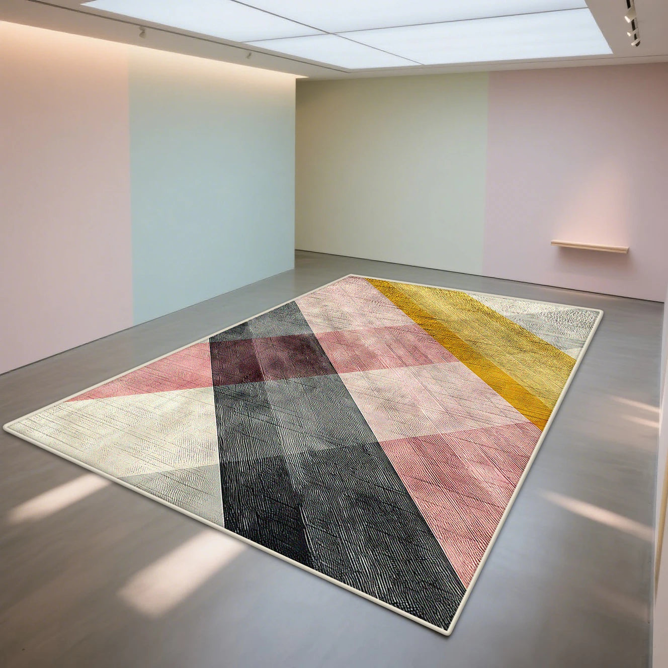 Tapis Géométrique Moderne et Antidérapant – Référence : 483729