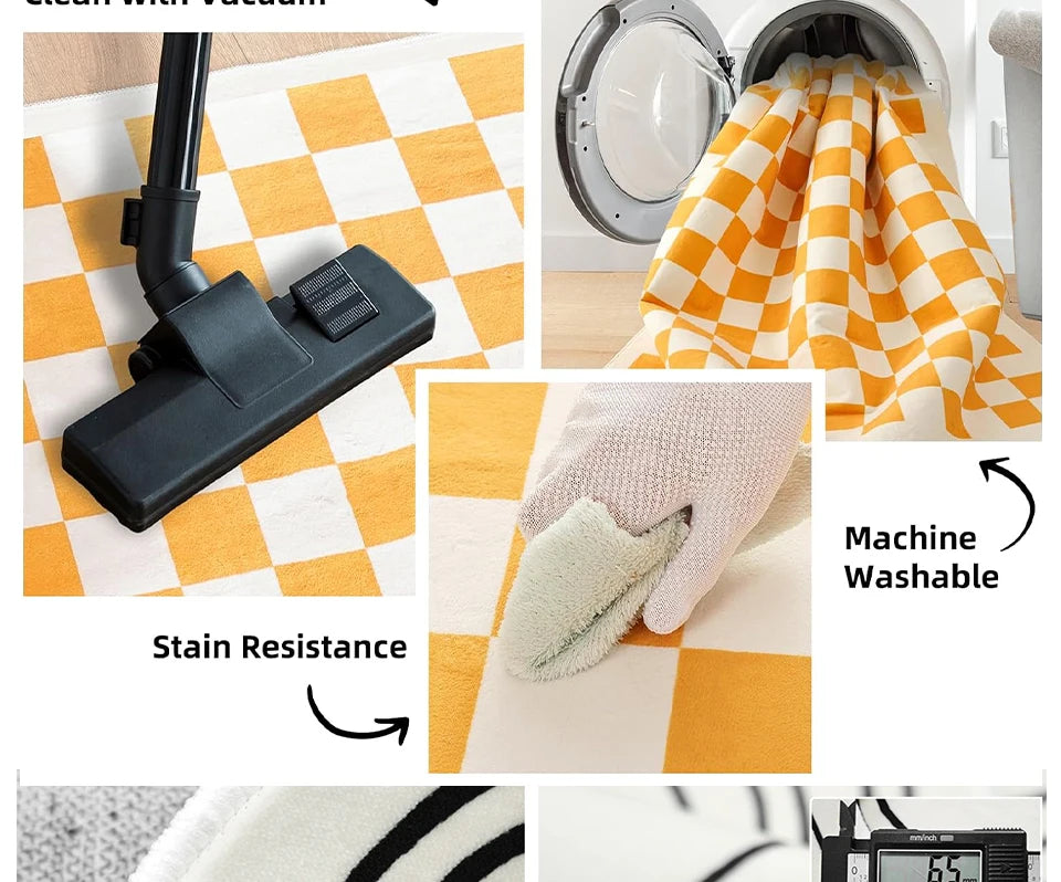 Tapis Floral Doux et Lavable en Machine – Référence : 738495