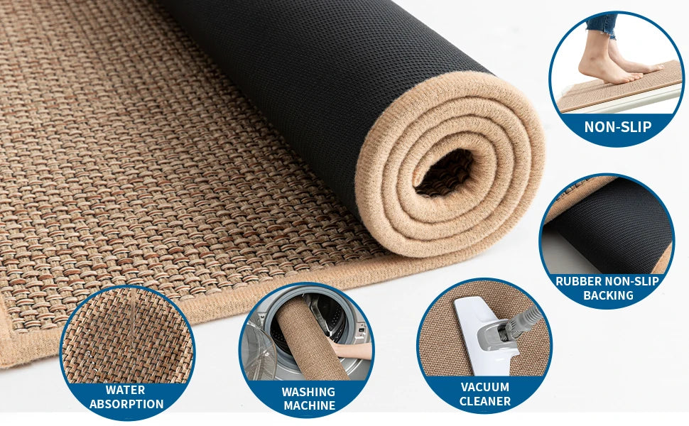 Tapis Cuisine Antidérapant Faux Sisal – Référence: 104693