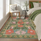 Tapis Floral Rose et Rétro – Référence : 482731